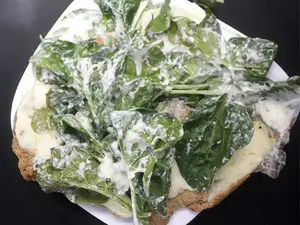 Suprema a la espinaca+fritas