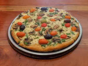 Pizza con champiñones chica
