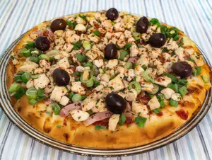 Pizza con pollo picante chica