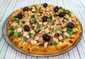 Pizza con pollo picante grande