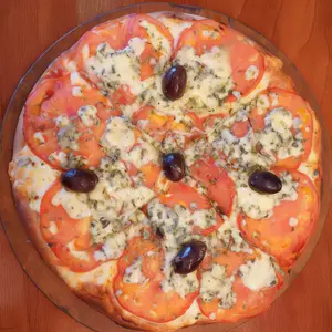 Pizza con roquefort grande
