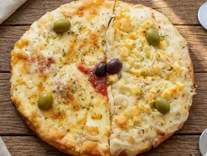 Pizza gde 1/2 muzza 1/2 zeta