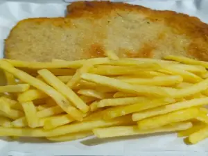 Milanesa de pollo + papas