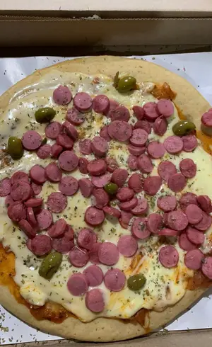 Pizza con salchichas