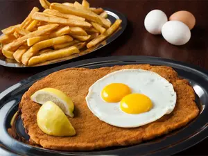 Milanesa completa con fritas individual