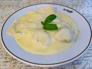 Sorrentinos queso y calabaza
