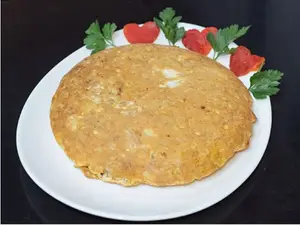 Tortilla de papa y cebolla