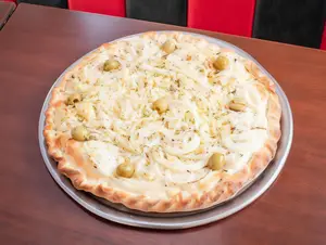 Pizza fugazza con queso