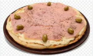 Pizza con jamón (8 porciones)