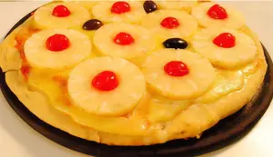 Pizza jamon y anana (8 p)