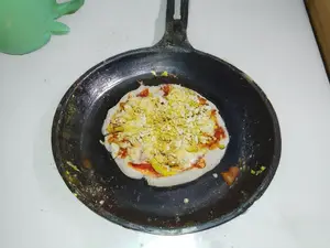 Pizza panceta y hue duro (8 p)
