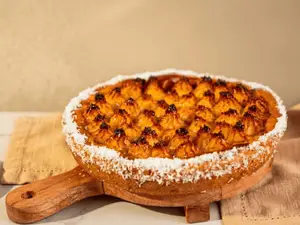 Tarta de coco y dulce de leche
