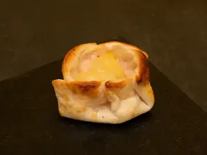 Canastita de jamón y ananá