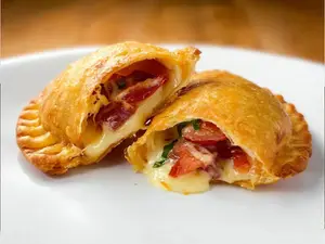 Empanada de tomate y albahaca
