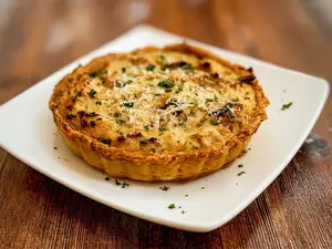 Tartín de pollo y puerro
