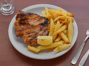 1/4 pollo desh grillado c/guarnición