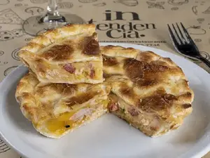 Tarta pollo y panceta (individual)