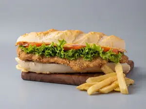 Sandwich de milanesa con papas