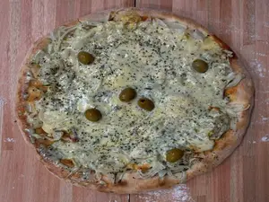 Pizza fugazzeta con roquefort