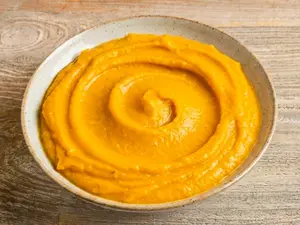 Porción de puré de calabaza