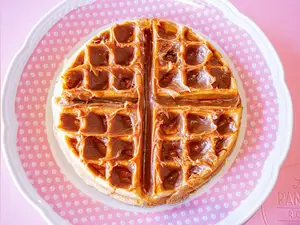 Waffle solo con Dulce de Leche