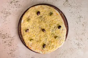 Pizza provolone con jamón