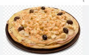Pizza de palmitos al roquefort a la piedra