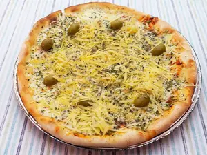 Pizza de provolone a la piedra