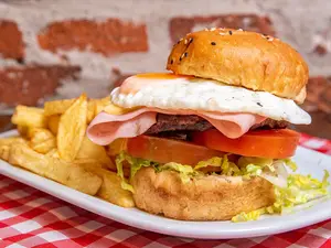 Hamburguesa Xr100 con Fritas