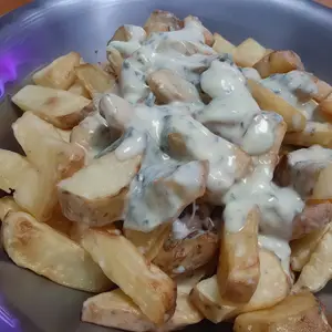 Papas con roquefort