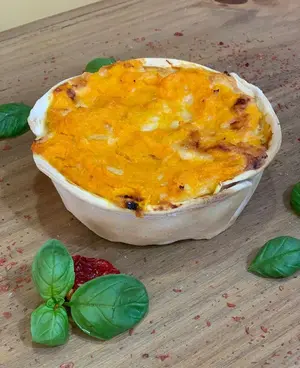 Tarta de calabaza y pollo