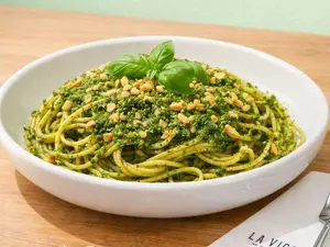 Spaghettis al pesto criollo