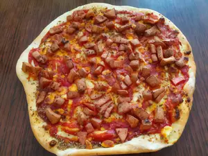Pizza panceta salteada