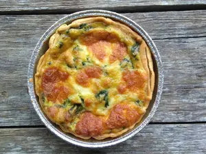 Tarta integral de espinaca y queso
