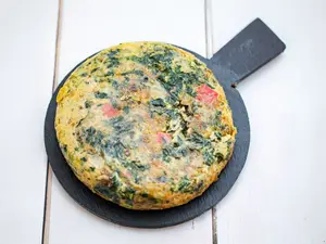 Tortilla de espinaca individual