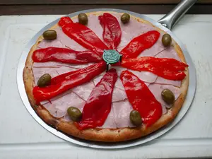 Gg con jamón y morrón