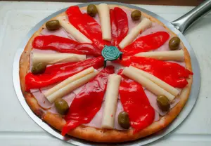 Ind con palmitos y jamón