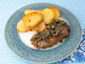 Bife de chorizo al verdeo