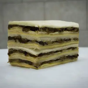 Sándwich triple de queso y berenjenas