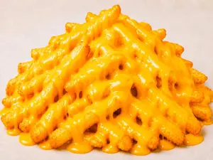 Papas fritas con cheddar