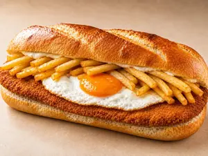 Sándwich de milanesa a caballo
