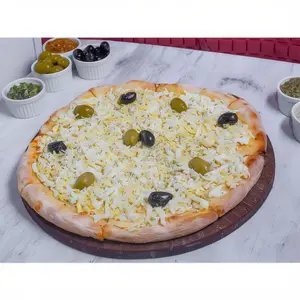 Pizza mozzarella,jamón y huevo