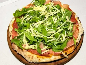 Pizza de rúcula