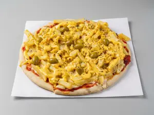 Pizza fritas y cheddar