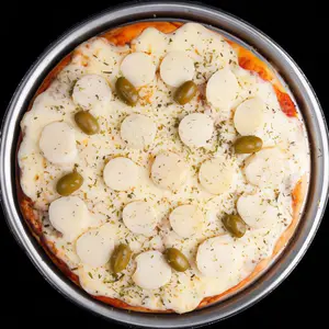 Pizza chica con jamón palmitos