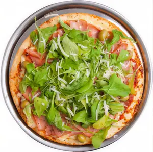Pizza chica jamón crudo y ruc