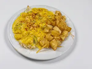 Lenguado curry langostinos