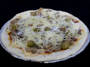 Pizza de champignon con crema