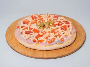 Pizza jamón y palmitos