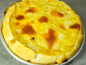 Tarta cebolla y queso